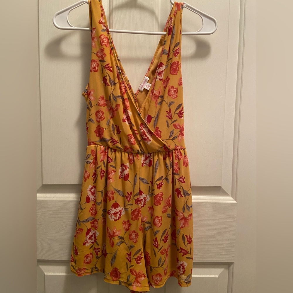 Floral V-Neck Romper